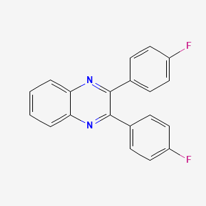 molecular formula C20H12F2N2 B8790275 2,3-Bis(4-fluorophenyl)quinoxaline 