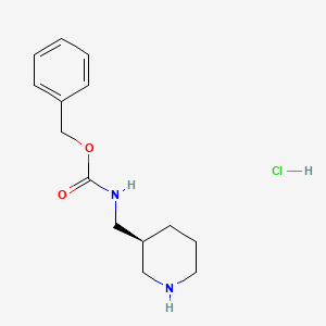 molecular formula C14H21ClN2O2 B8790297 benzyl N-[[(3S)-piperidin-3-yl]methyl]carbamate;hydrochloride 