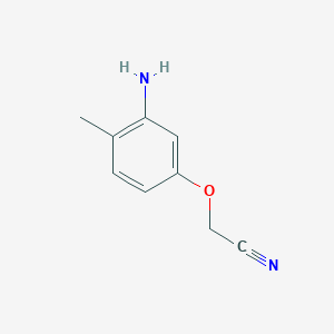 molecular formula C9H10N2O B8790578 ACETONITRILE,(3-AMINO-4-METHYLPHENOXY)- 