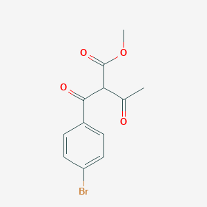 molecular formula C12H11BrO4 B8790601 Methyl 2-(4-bromobenzoyl)-3-oxobutanoate 