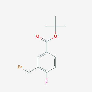 molecular formula C12H14BrFO2 B8790925 Tert-butyl 3-(bromomethyl)-4-fluorobenzoate 