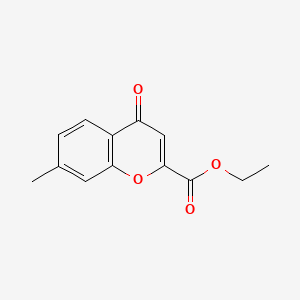 4H-1-Benzopyran-2-carboxylic acid, 7-methyl-4-oxo-, ethyl ester