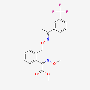 molecular formula C20H19F3N2O4 B8790963 Methyl 2-[(alpha-methyl-3-trifluoromethylbenzylidene)aminooxymethyl]-alpha-methoxyiminophenylacetate 
