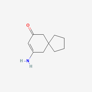 molecular formula C10H15NO B8790981 9-Aminospiro[4.5]dec-8-EN-7-one 
