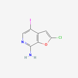 molecular formula C7H4ClIN2O B8790987 2-Chloro-4-iodofuro[2,3-c]pyridin-7-amine 