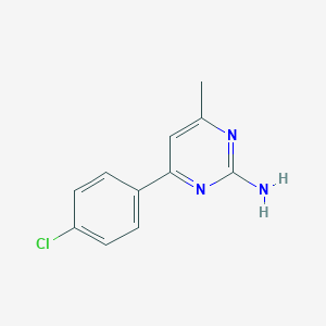 molecular formula C11H10ClN3 B008791 4-(4-Chlorophenyl)-6-methylpyrimidin-2-amine CAS No. 19927-54-9