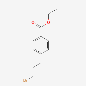 molecular formula C12H15BrO2 B8791021 Ethyl 4-(3-bromopropyl)benzoate CAS No. 56703-31-2