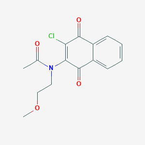 N-(3-chloro-1,4-dioxo-1,4-dihydronaphthalen-2-yl)-N-(2-methoxyethyl)acetamide