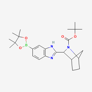 (1R,3S,4S)-3-[6-(4,4,5,5-Tetramethyl-1,3,2-dioxaborolan-2-yl)-1H-benzimidazol-2-yl]-2-azabicyclo[2.2.1]heptane-2-carboxylic acid 1,1-dimethylethyl ester