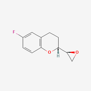 molecular formula C11H11FO2 B8791072 (R)-6-fluoro-3,4-dihydro-2-((R)-oxiran-2-yl)-2H-chromene 