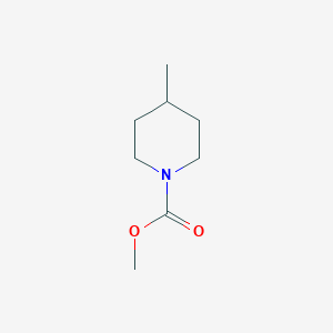 molecular formula C8H15NO2 B8791120 Methyl 4-methylpiperidine-1-carboxylate 