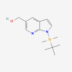 1H-Pyrrolo[2,3-B]pyridine-5-methanol, 1-[(1,1-dimethylethyl)dimethylsilyl]-