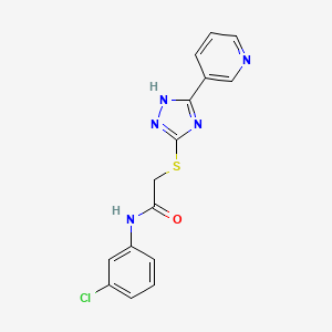 molecular formula C15H12ClN5OS B8791188 N-(3-Chlorophenyl)-2-((3-(pyridin-3-yl)-1H-1,2,4-triazol-5-yl)thio)acetamide 