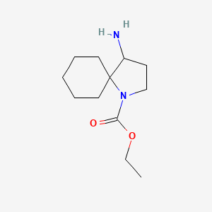 molecular formula C12H22N2O2 B8791191 Ethyl 4-amino-1-azaspiro[4.5]decane-1-carboxylate CAS No. 89732-52-5