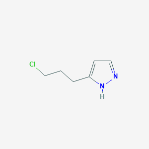 molecular formula C6H9ClN2 B8791236 3-(3-chloropropyl)-1H-pyrazole 