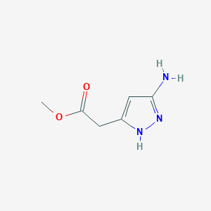 molecular formula C6H9N3O2 B8791247 methyl 2-(3-amino-1H-pyrazol-5-yl)acetate 