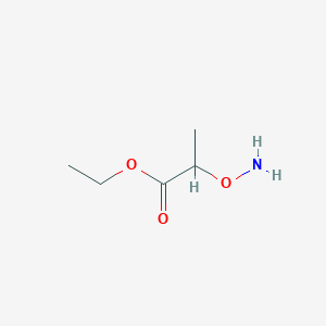 molecular formula C5H11NO3 B8791274 Ethyl 2-aminooxypropanoate CAS No. 5766-86-9