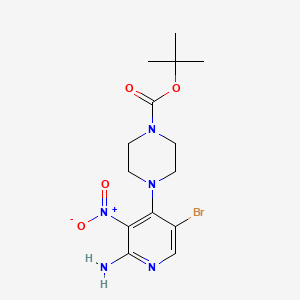 tert-Butyl 4-(2-amino-5-bromo-3-nitropyridin-4-yl)piperazine-1-carboxylate