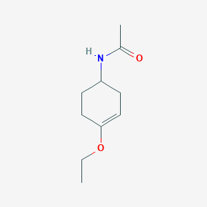 molecular formula C10H17NO2 B8791341 N-(4-ethoxycyclohex-3-en-1-yl)acetamide 