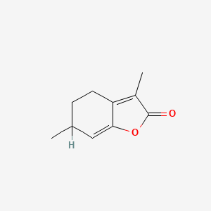molecular formula C10H12O2 B8791345 5,6-Dihydro-3,6-dimethylbenzofuran-2(4h)-one CAS No. 80417-97-6
