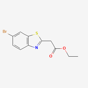 molecular formula C11H10BrNO2S B8791348 Ethyl 2-(6-bromobenzo[D]thiazol-2-YL)acetate 