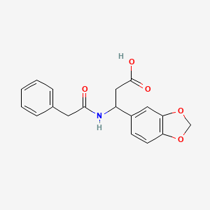3-(1,3-Benzodioxol-5-yl)-3-[(2-phenylacetyl)amino]propanoic acid