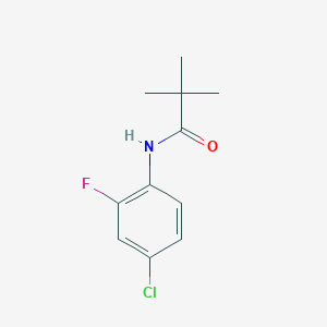 molecular formula C11H13ClFNO B8791388 N-(4-chloro-2-fluorophenyl)-2,2-dimethylpropanamide 