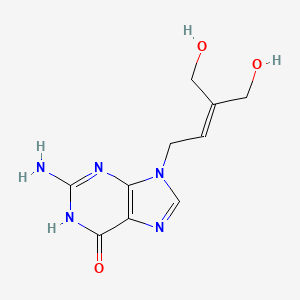 molecular formula C10H13N5O3 B8791399 9-(4-Hydroxy-3-hydroxymethyl-2-butenyl)guanine CAS No. 99776-28-0