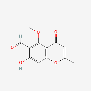 molecular formula C12H10O5 B8791426 4H-1-Benzopyran-6-carboxaldehyde, 7-hydroxy-5-methoxy-2-methyl-4-oxo- CAS No. 7338-51-4