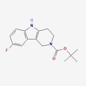 molecular formula C16H19FN2O2 B8791665 tert-Butyl 8-fluoro-3,4-dihydro-1H-pyrido[4,3-b]indole-2(5H)-carboxylate 