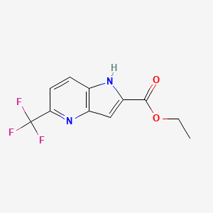 molecular formula C11H9F3N2O2 B8791799 ethyl 5-(trifluoromethyl)-1H-pyrrolo[3,2-b]pyridine-2-carboxylate CAS No. 920979-06-2