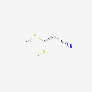 molecular formula C5H7NS2 B8791894 3,3-bis(methylthio)acrylonitrile CAS No. 51245-80-8