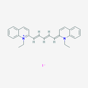 molecular formula C27H27IN2 B087919 Quinolinium, 1-ethyl-2-(5-(1-ethyl-2(1H)-quinolinylidene)-1,3-pentadien-1-yl)-, iodide (1:1) CAS No. 14187-31-6