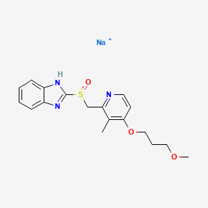 2-[[[4-(3-methoxypropoxy)3-methyl-2-pyridinyl]-methyl]sulfinyl]-1H-benzimidazole sodium salt