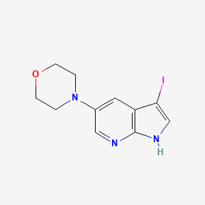 1H-Pyrrolo[2,3-b]pyridine, 3-iodo-5-(4-morpholinyl)-