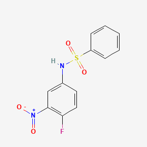 molecular formula C12H9FN2O4S B8792192 N-(4-fluoro-3-nitrophenyl)benzenesulfonamide 