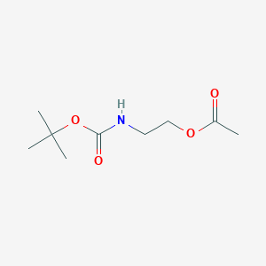 molecular formula C9H17NO4 B8792234 2-{[(Tert-butoxy)carbonyl]amino}ethyl acetate 