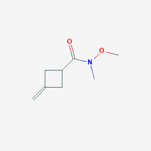 molecular formula C8H13NO2 B8792260 N-methoxy-N-methyl-3-methylidenecyclobutane-1-carboxamide CAS No. 1240725-56-7