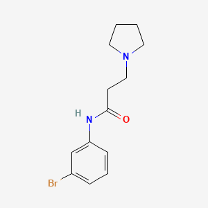 molecular formula C13H17BrN2O B8792287 N-(3-bromophenyl)-3-(pyrrolidin-1-yl)propanamide 