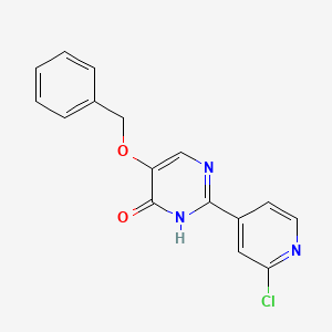 5-(Benzyloxy)-2-(2-chloropyridin-4-yl)pyrimidin-4-ol