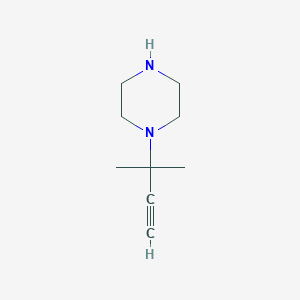 molecular formula C9H16N2 B8792346 1-(2-Methylbut-3-yn-2-yl)piperazine CAS No. 451494-40-9