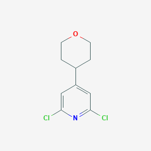 molecular formula C10H11Cl2NO B8792350 2,6-Dichloro-4-(tetrahydro-2H-pyran-4-yl)pyridine 