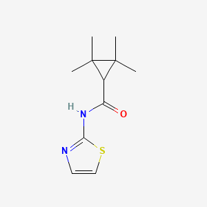 molecular formula C11H16N2OS B8792366 2,2,3,3-tetramethyl-N-1,3-thiazol-2-ylcyclopropanecarboxamide 