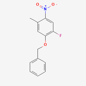 molecular formula C14H12FNO3 B8792380 1-(Benzyloxy)-2-fluoro-5-methyl-4-nitrobenzene 