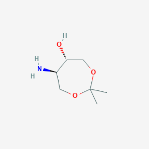 molecular formula C7H15NO3 B8792414 (5S,6R)-6-amino-2,2-dimethyl-1,3-dioxepan-5-ol 