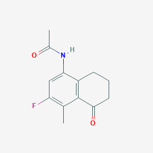 molecular formula C13H14FNO2 B8792426 N-(3-Fluoro-4-methyl-5-oxo-5,6,7,8-tetrahydro-1-naphthyl)acetamide 