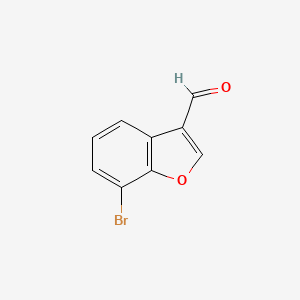 molecular formula C9H5BrO2 B8792431 7-Bromobenzofuran-3-carbaldehyde 