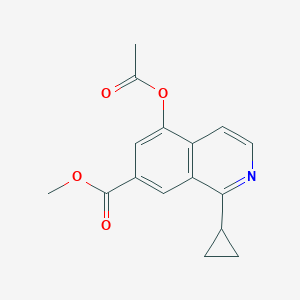 molecular formula C16H15NO4 B8792437 Methyl 5-acetoxy-1-cyclopropylisoquinoline-7-carboxylate CAS No. 921760-73-8
