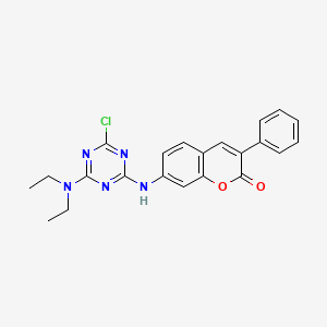 2H-1-Benzopyran-2-one, 7-[[4-chloro-6-(diethylamino)-1,3,5-triazin-2-yl]amino]-3-phenyl-