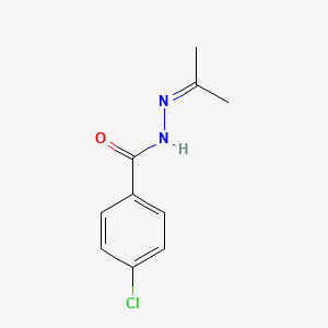 molecular formula C10H11ClN2O B8792769 4-chloro-N-(propan-2-ylideneamino)benzamide CAS No. 86512-60-9